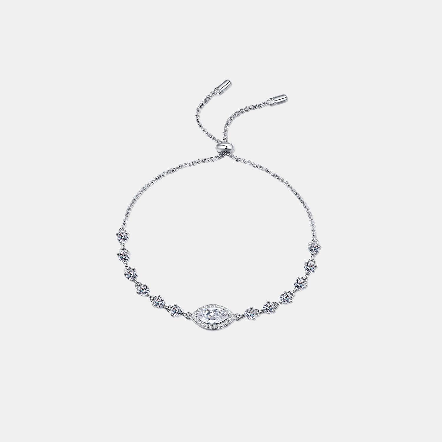 1 Carat Moissanite 925 Sterling Silver Bracelet Carauana Store