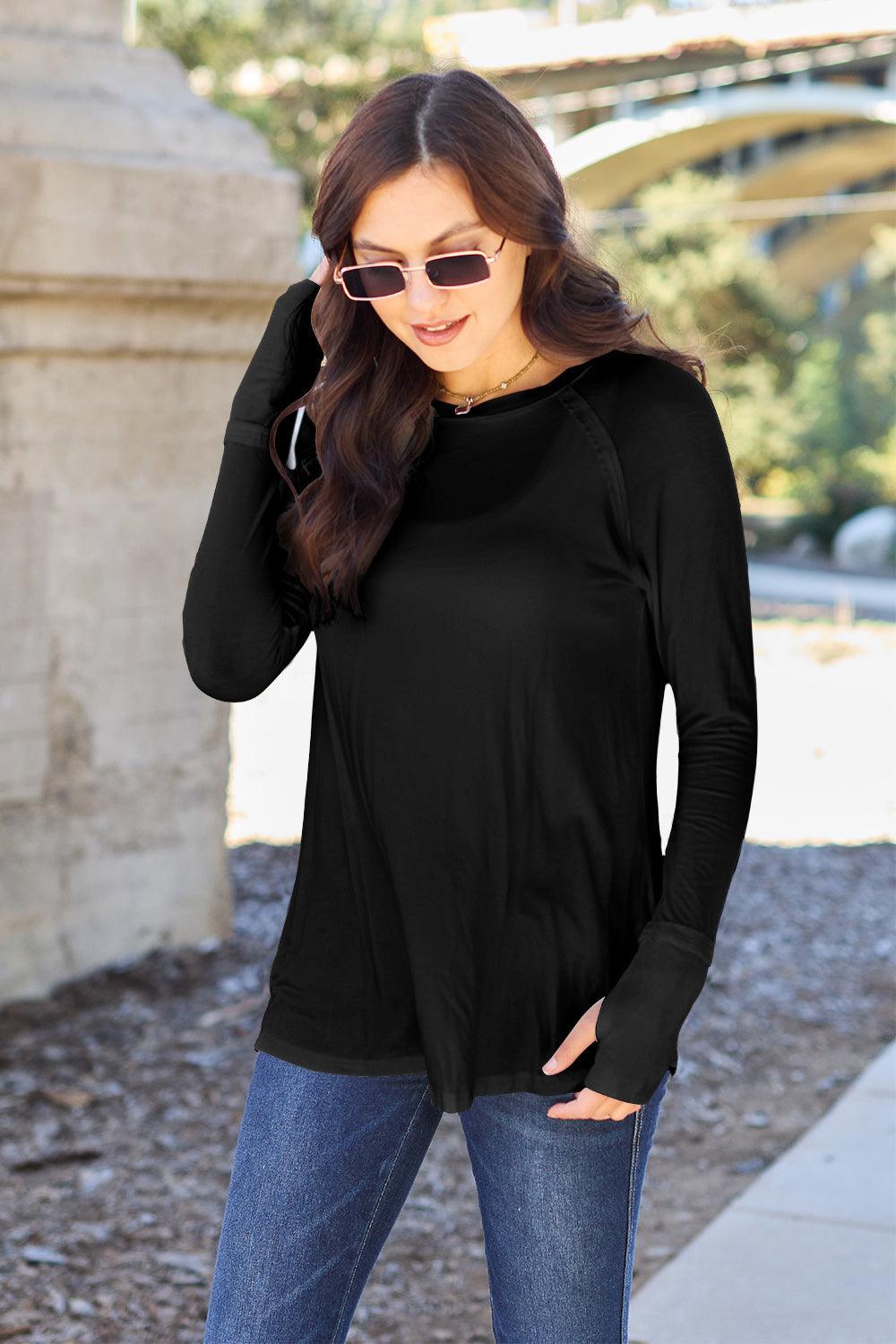 Basic Bae Full Size Round Neck Long Sleeve T-Shirt Carauana Store
