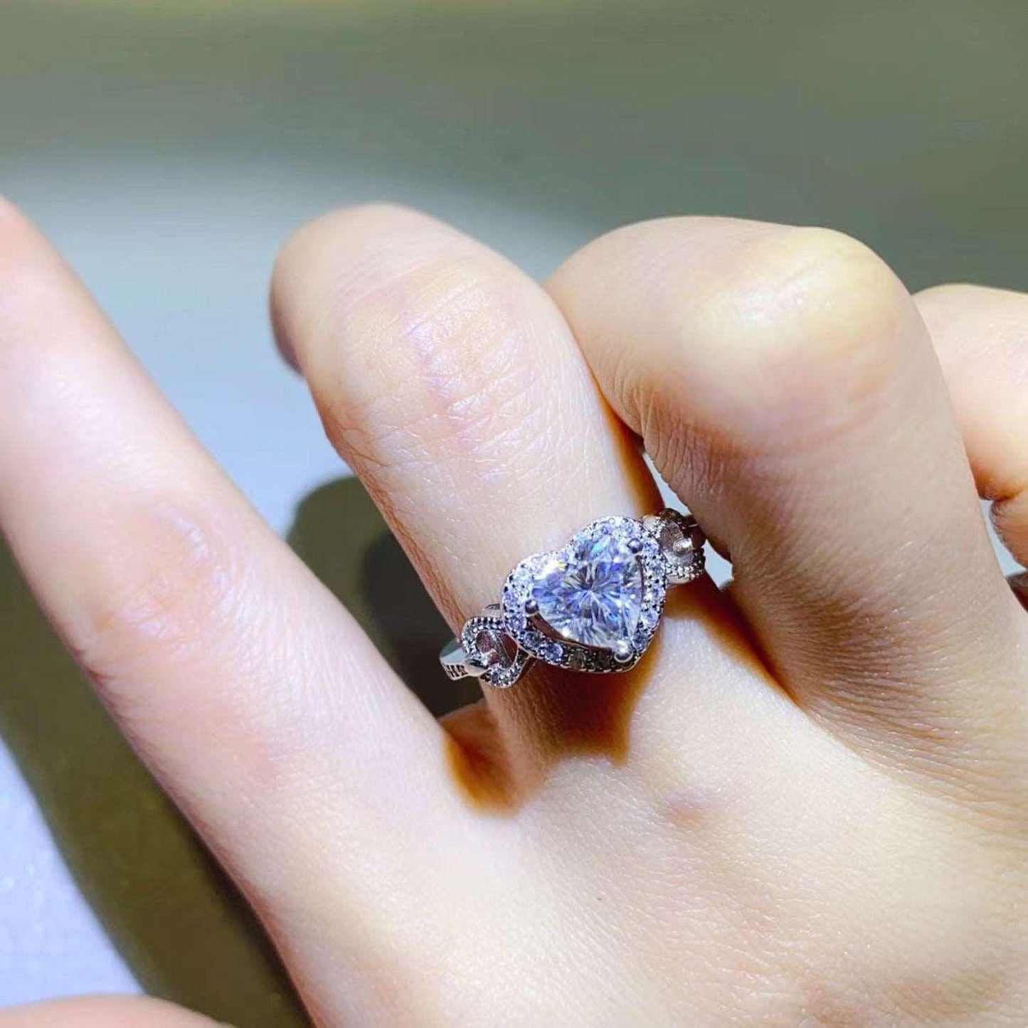 1 Carat Moissanite 925 Sterling Silver Ring Carauana Store