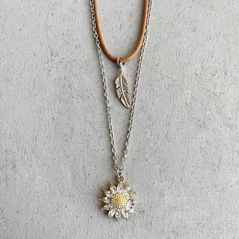 Sunflower Pendant Necklace Set Carauana Store