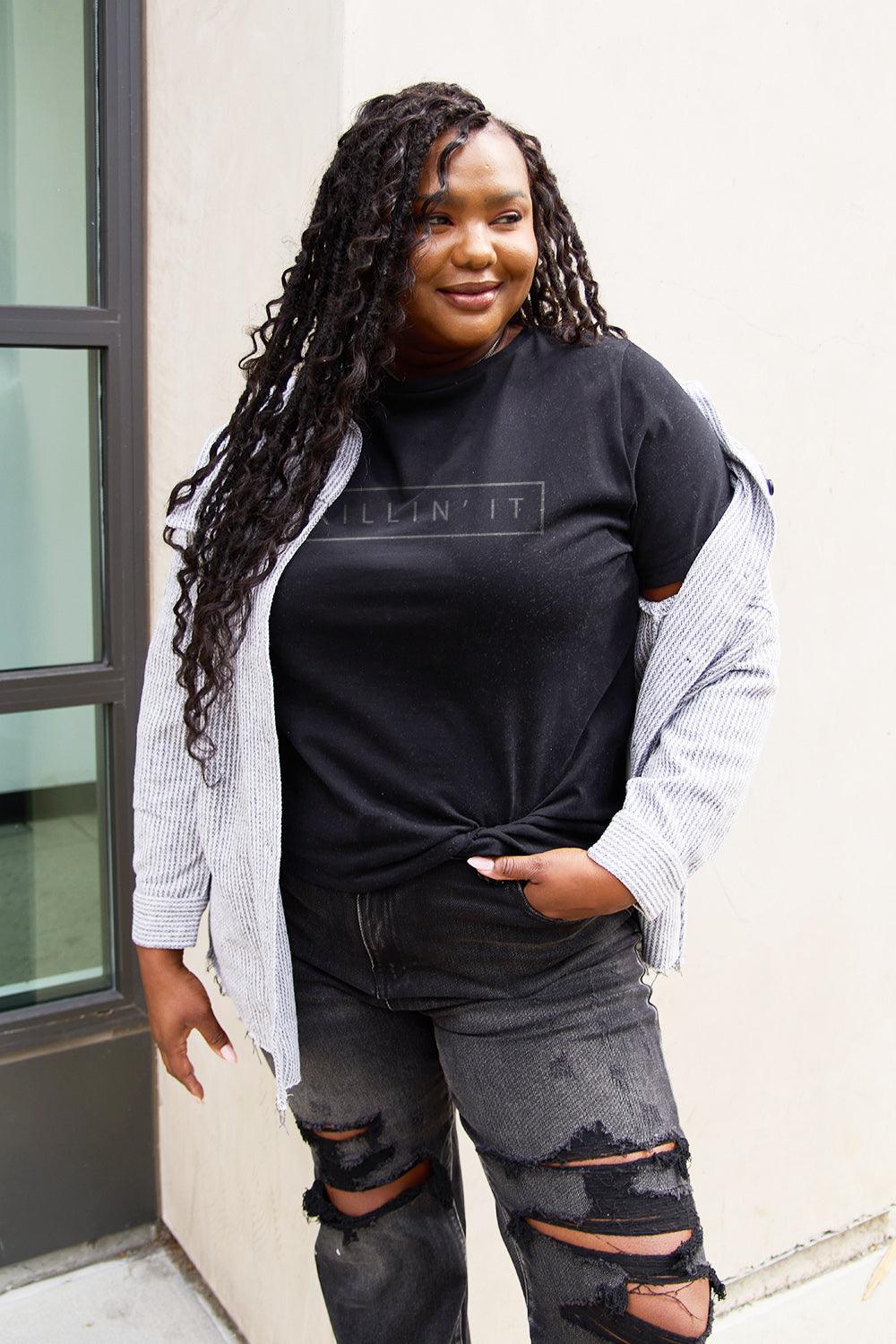 Simply Love Full Size KILLIN'IT Short Sleeve T-Shirt Carauana Store