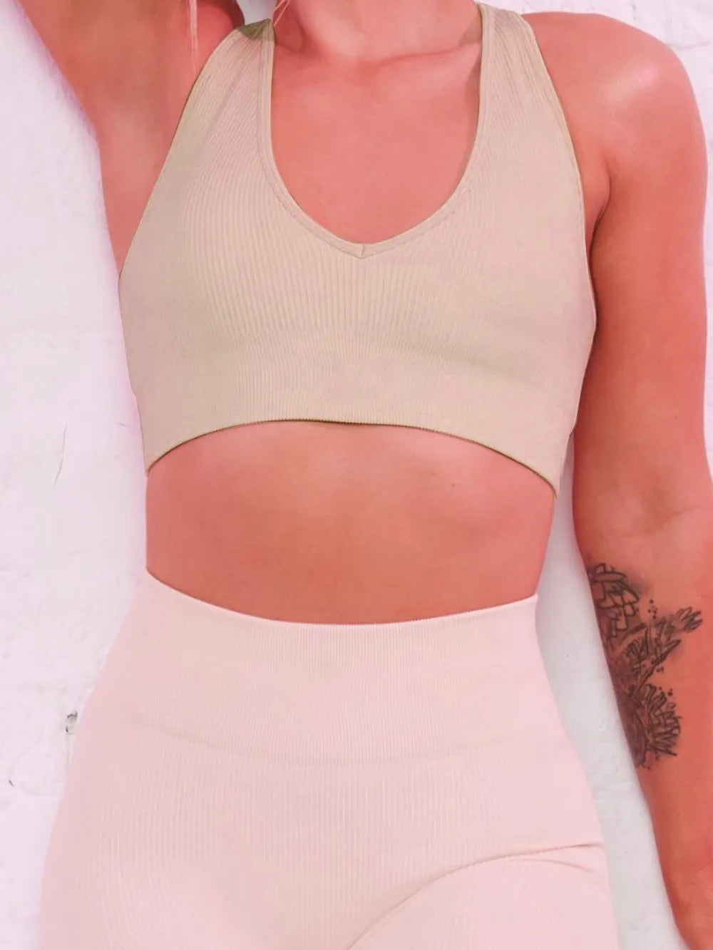 Scoop Neck Wide Strap Active Bra Carauana Store