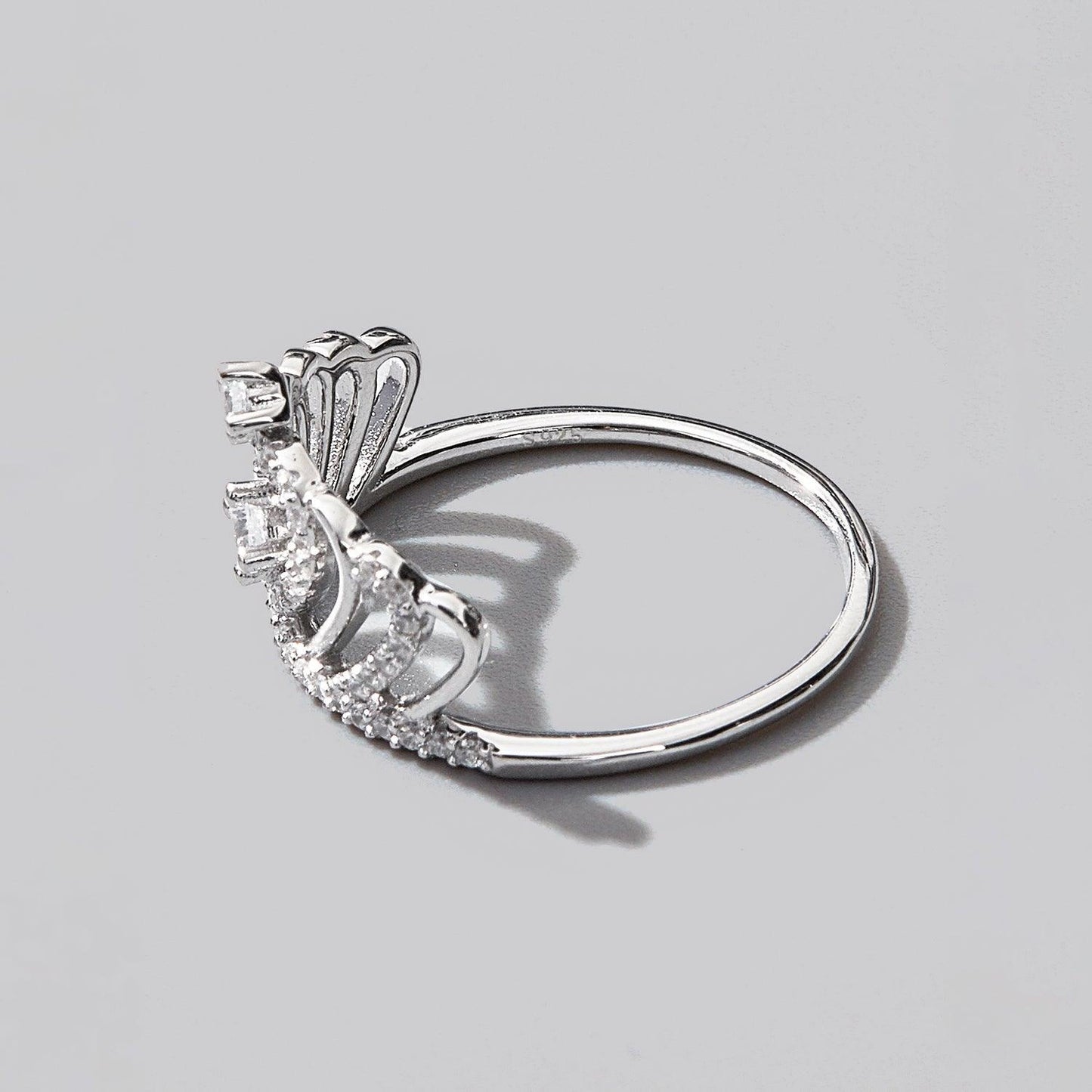 Crown Shape Zircon 925 Sterling Silver Ring Carauana Store