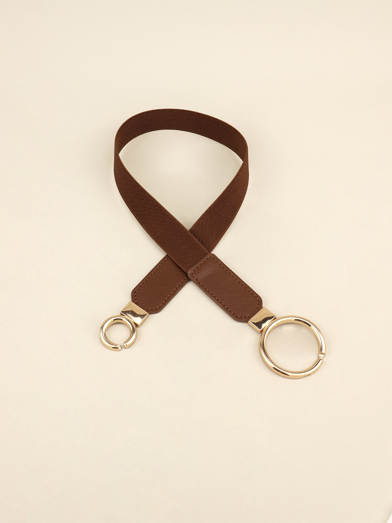 Double Ring Buckle Elastic PU Belt Carauana Store