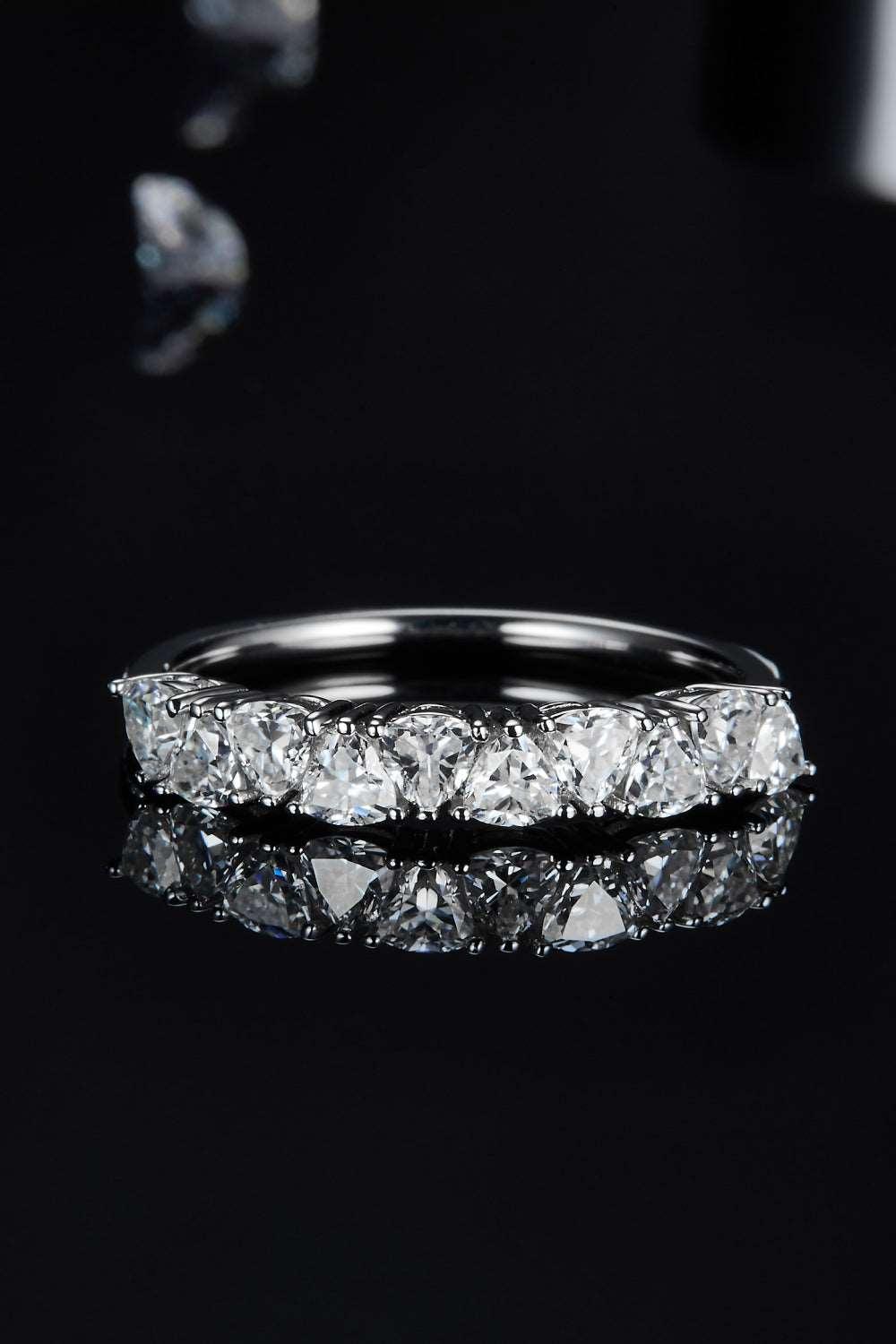 1 Carat Moissanite 925 Sterling Silver Half-Eternity Ring Carauana Store