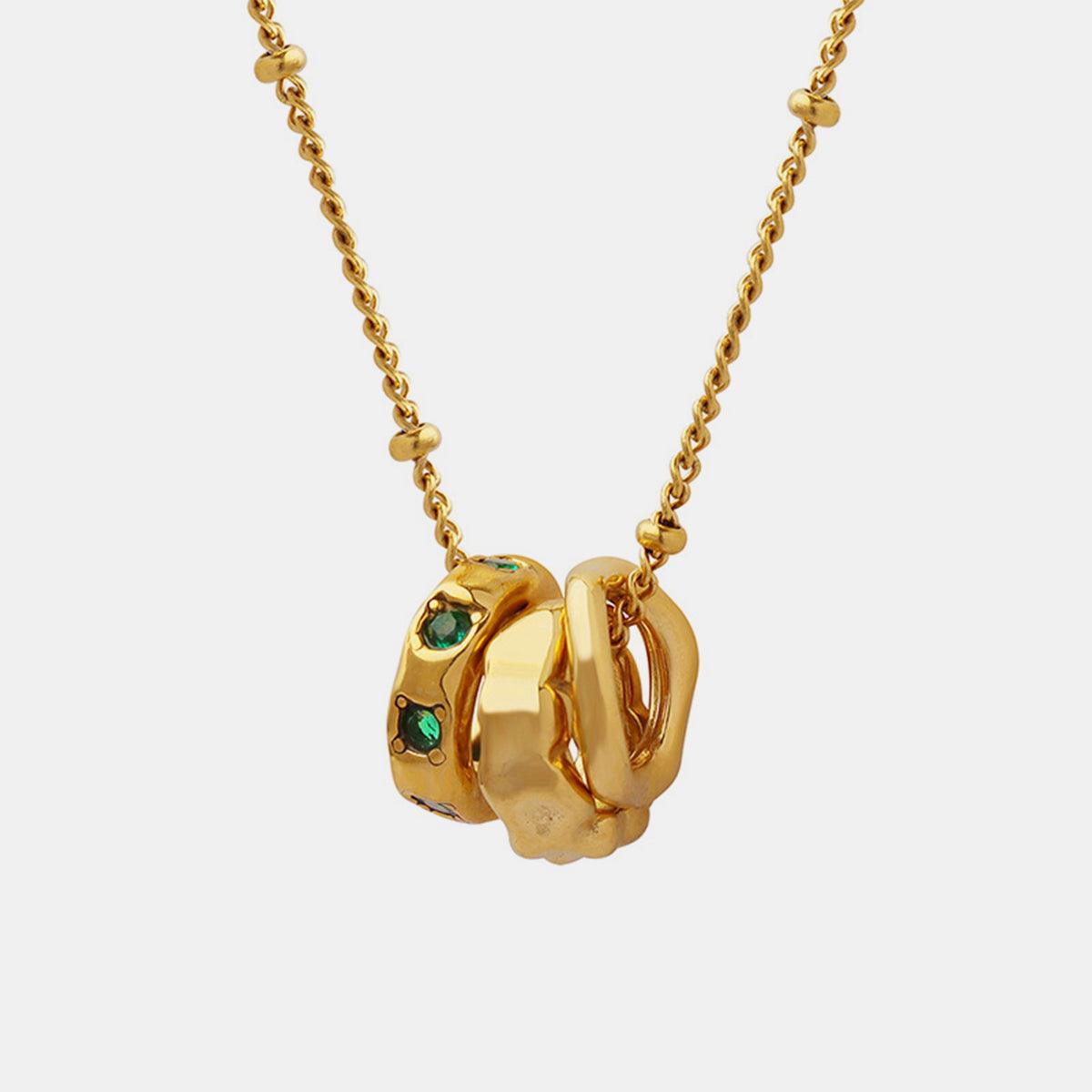 Titanium Steel Inlaid Zircon Pendant Necklace Carauana Store