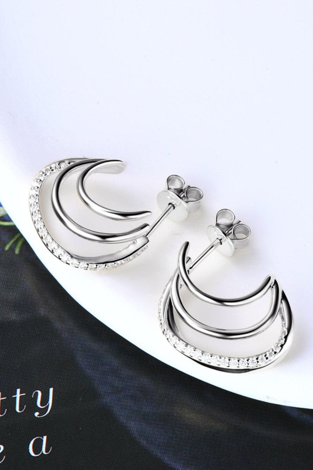 Moissanite 925 Sterling Silver Earrings Carauana Store