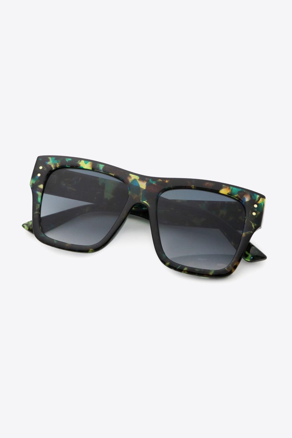 UV400 Patterned Polycarbonate Square Sunglasses Carauana Store