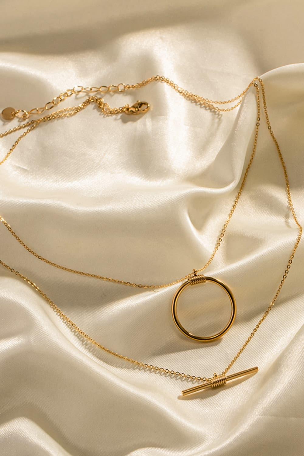 Double-Layered Stainless Steel Necklace Carauana Store
