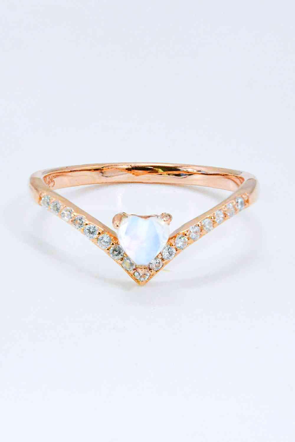 Moonstone Heart-Shaped Ring Carauana Store