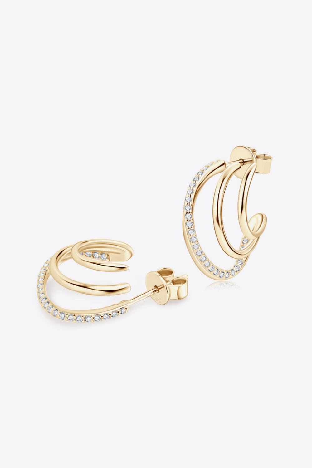 Moissanite 925 Sterling Silver Earrings Carauana Store