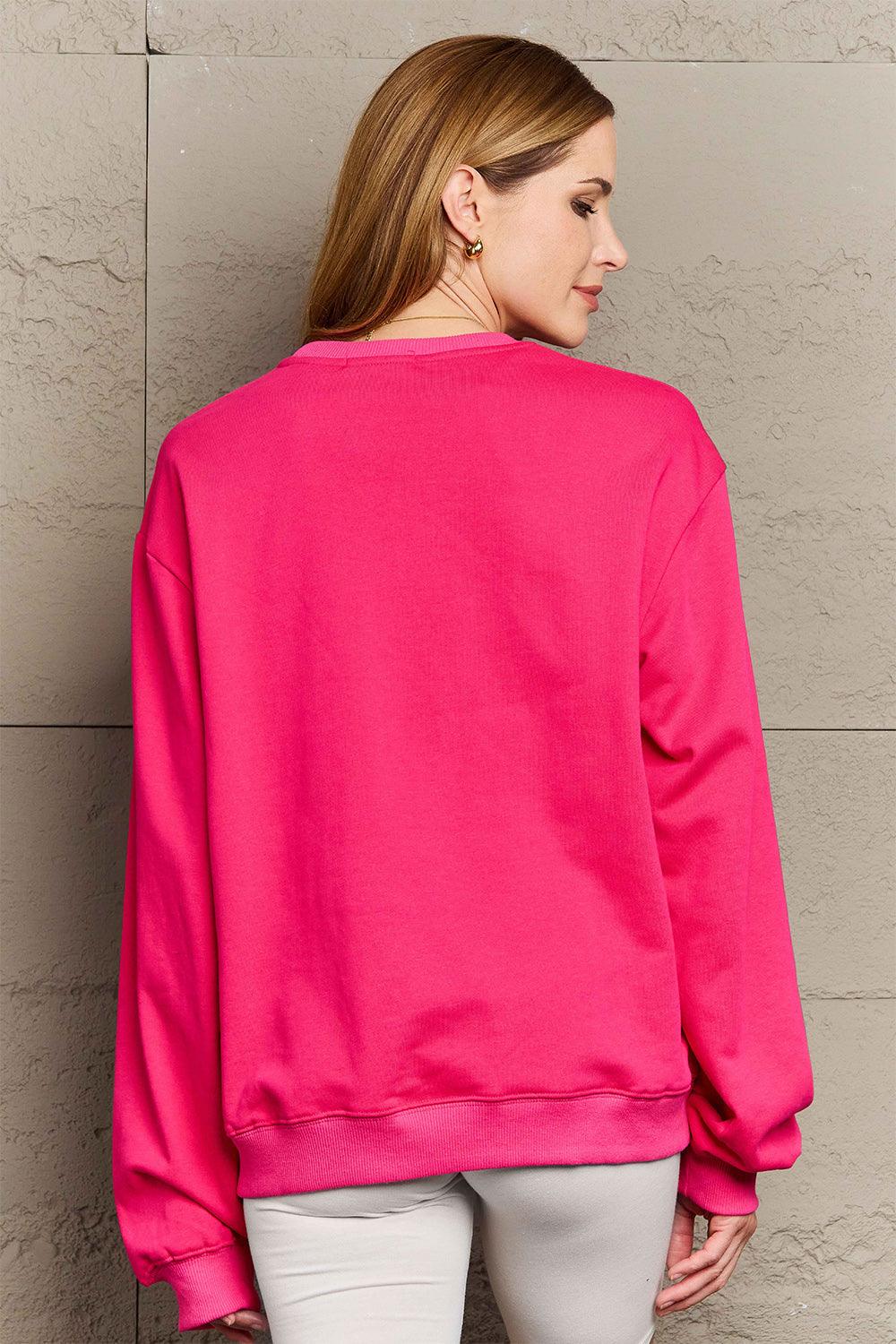 Simply Love Full Size HELLO CHRISTMAS Long Sleeve Sweatshirt Carauana Store