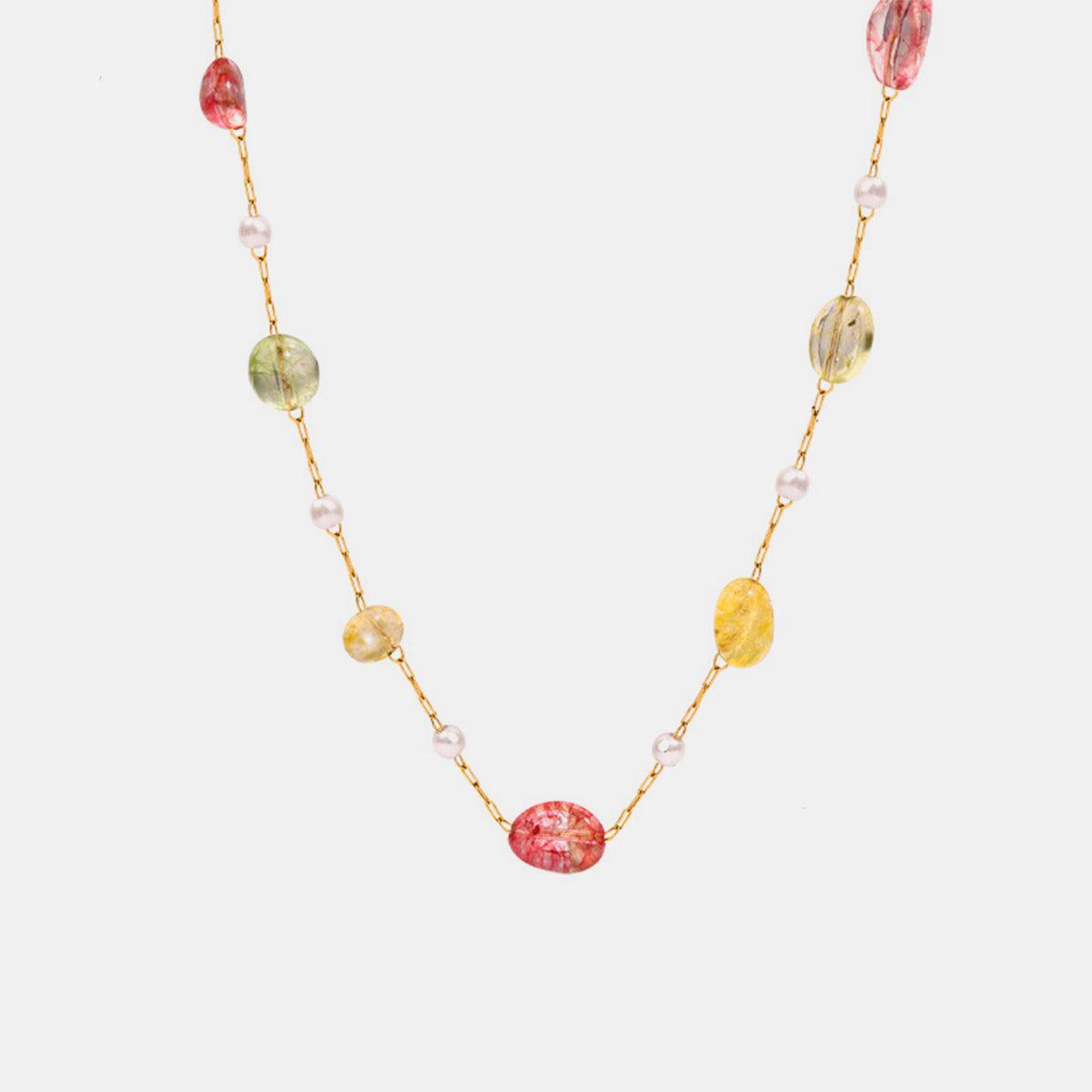 Titanium Steel Gold-plated Bead Necklace Carauana Store