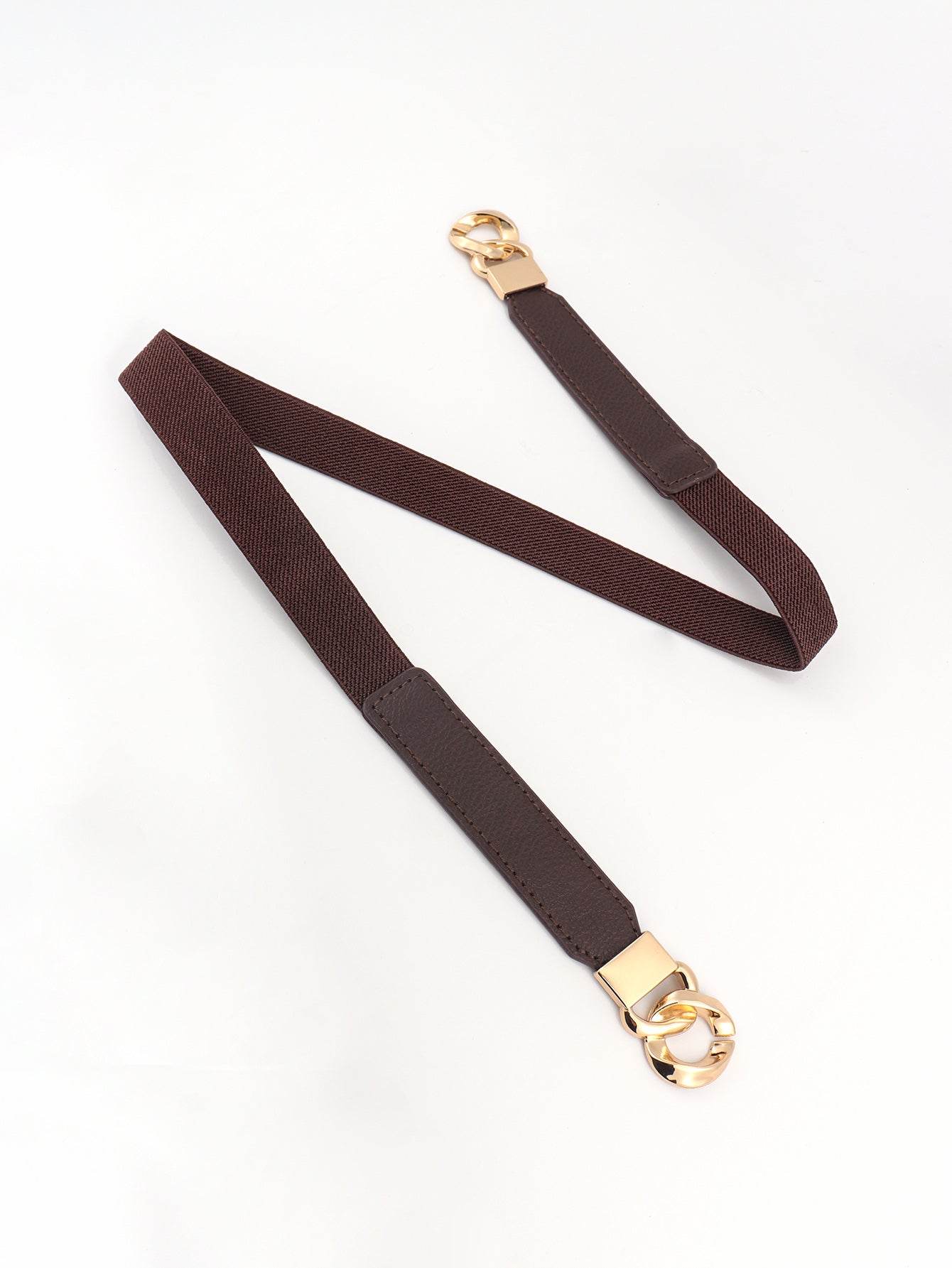 Zinc Alloy Buckle Elastic PU Belt Carauana Store
