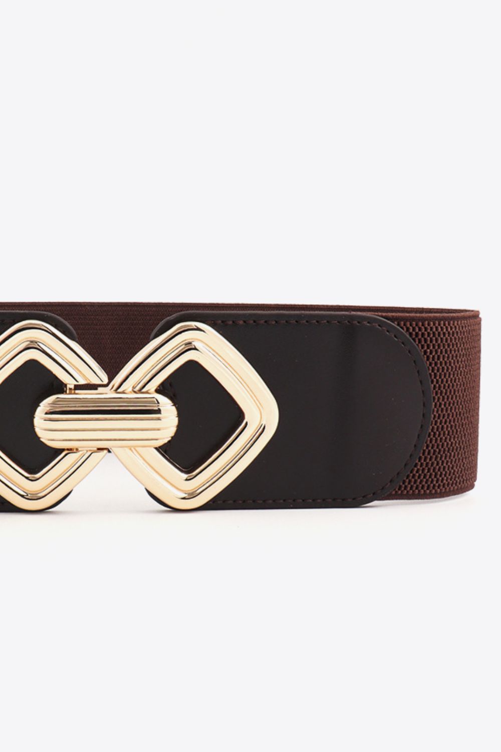 Geometric Buckle Elastic Wide Belt Carauana Store