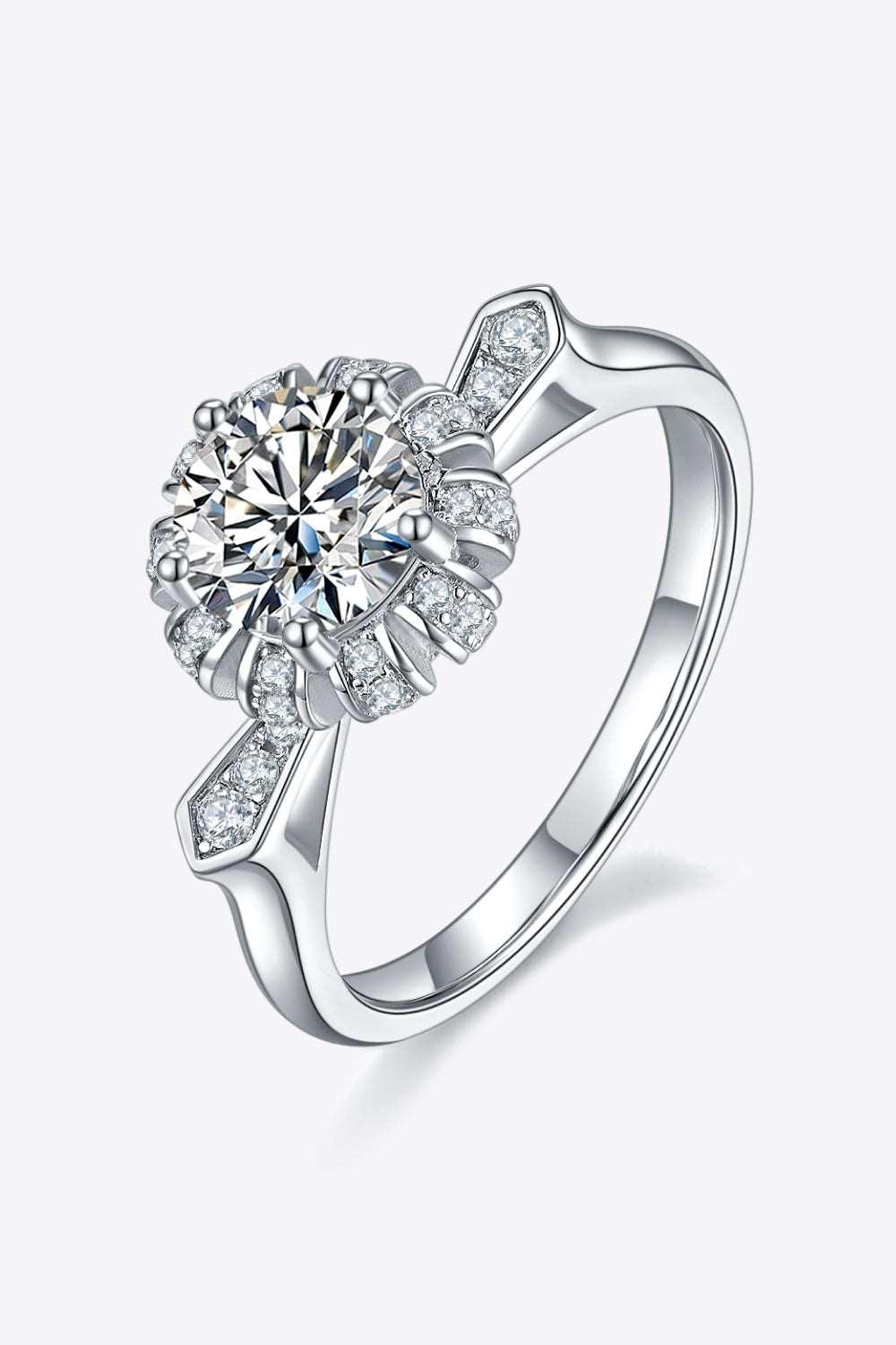 1 Carat Moissanite 925 Sterling Silver Ring Carauana Store