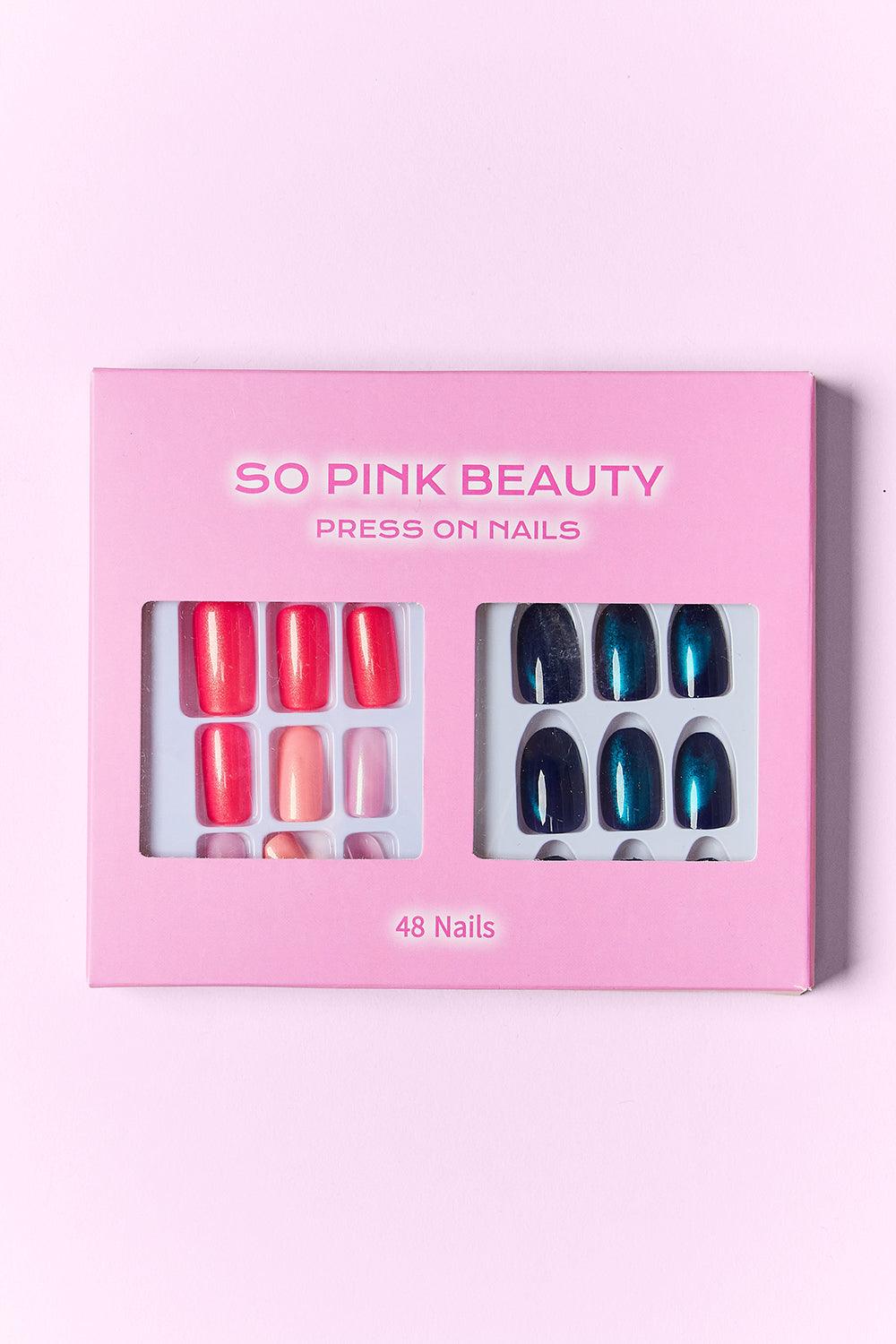 SO PINK BEAUTY Press On Nails 2 Packs Carauana Store