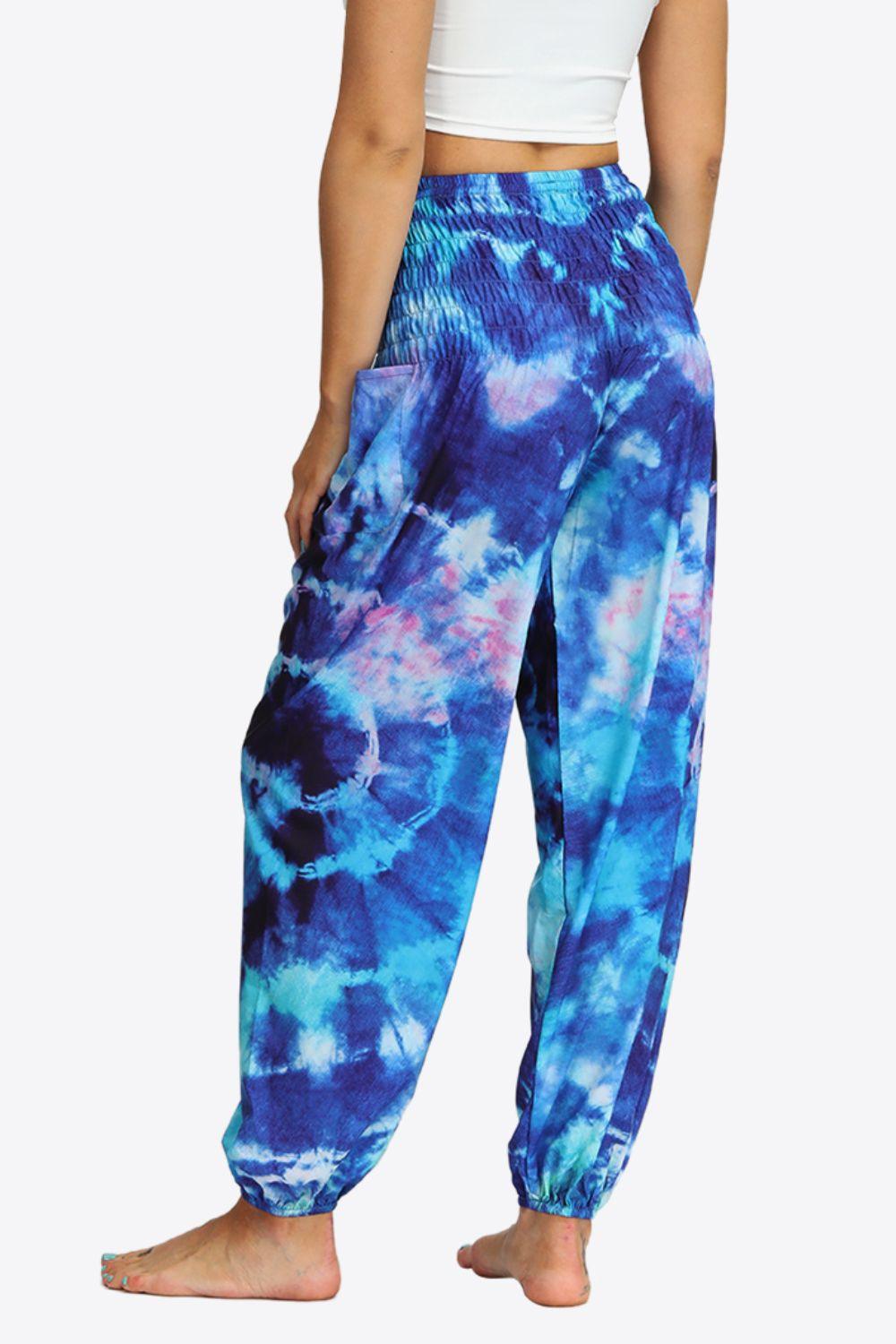 Tie-Dye Smocked Joggers Carauana Store