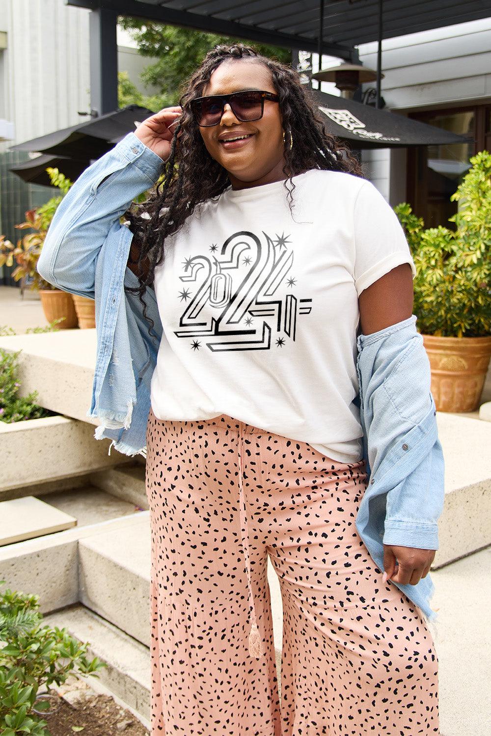 Simply Love Full Size 2024 Round Neck Short Sleeve T-Shirt Carauana Store