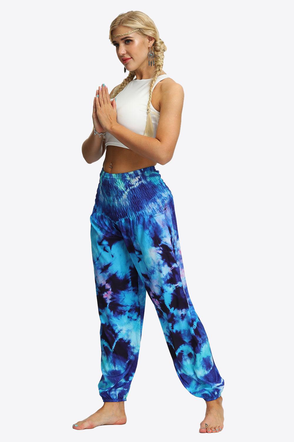 Tie-Dye Smocked Joggers Carauana Store