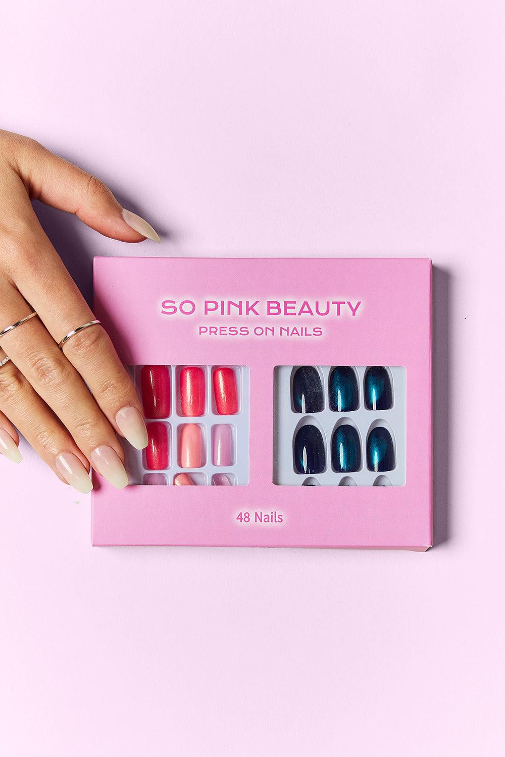 SO PINK BEAUTY Press On Nails 2 Packs Carauana Store