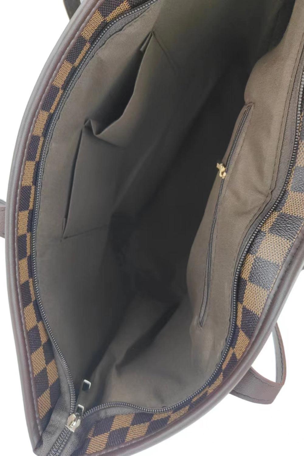 Checkered PVC Two-Piece Bag Set Carauana Store