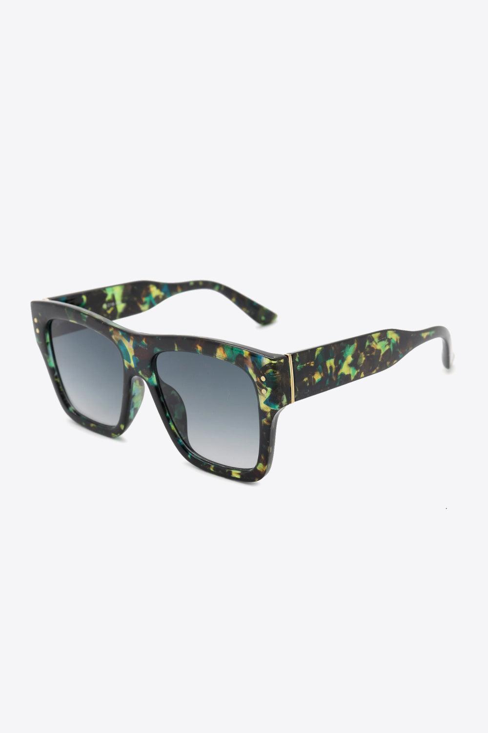 UV400 Patterned Polycarbonate Square Sunglasses Carauana Store