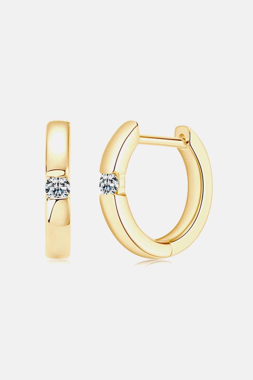 Moissanite 925 Sterling Silver Huggie Earrings Carauana Store