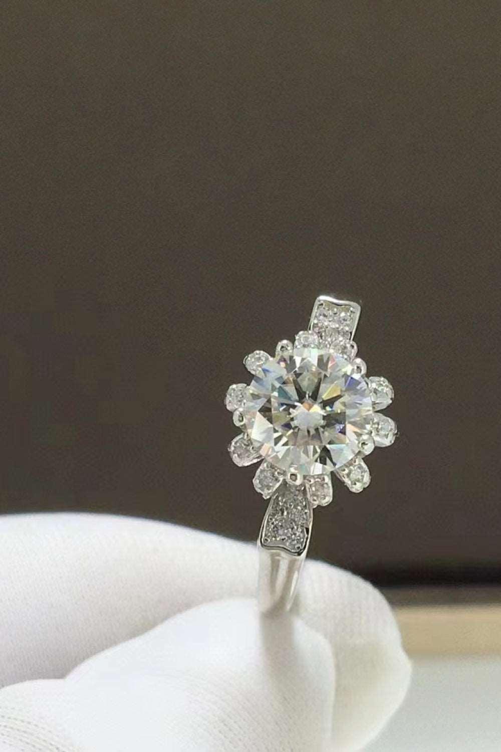 1 Carat Moissanite 925 Sterling Silver Ring Carauana Store