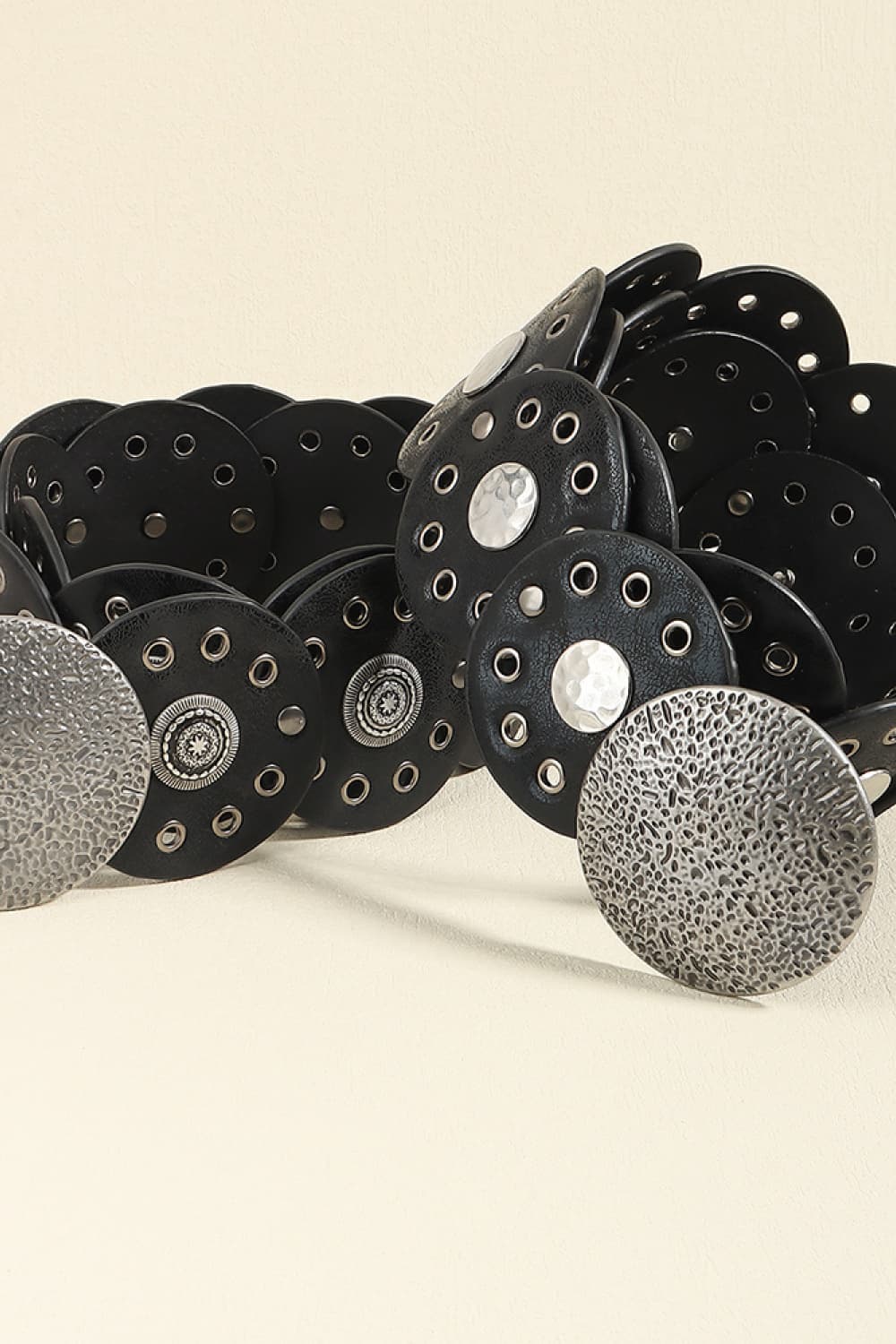 Round Shape PU Leather Belt Carauana Store