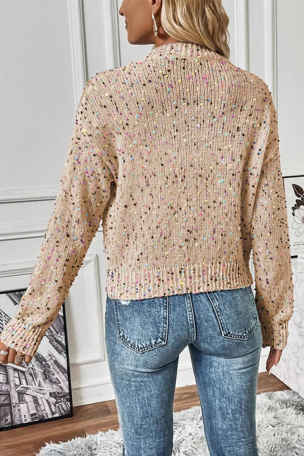 Confetti Button Up Long Sleeve Cardigan Carauana Store