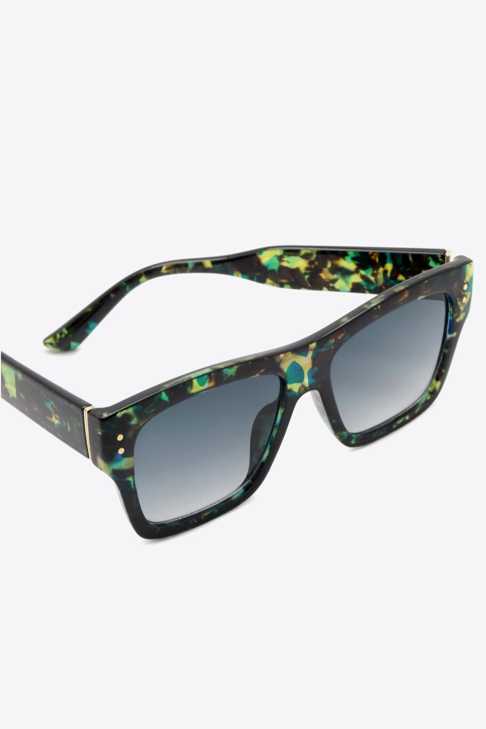 UV400 Patterned Polycarbonate Square Sunglasses Carauana Store