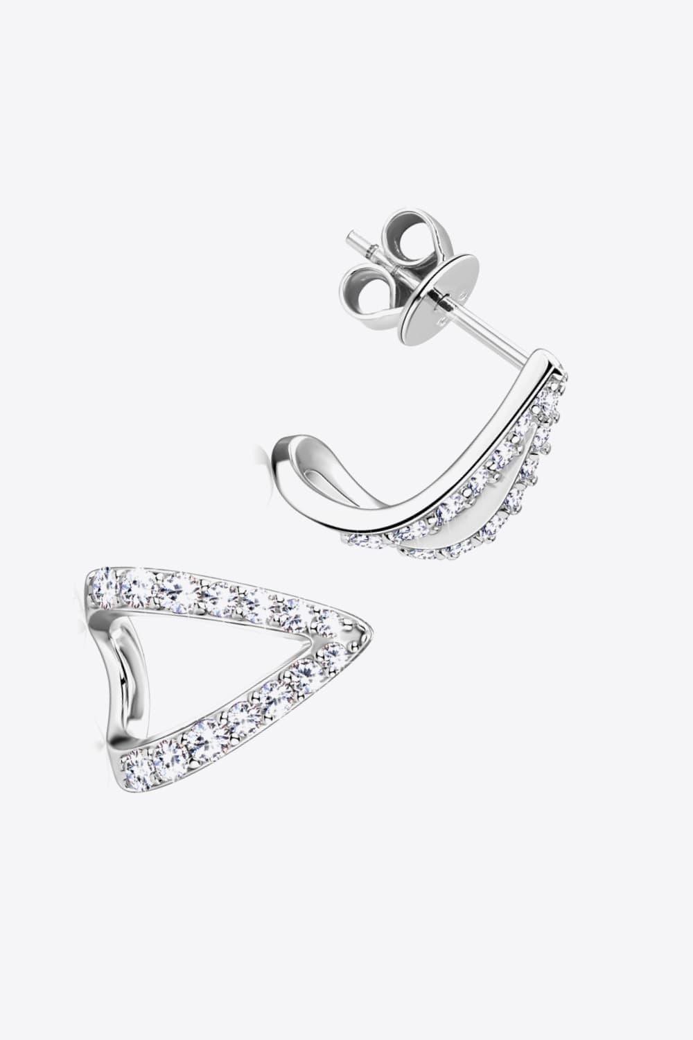 Moissanite Minimalist 925 Sterling Silver Earrings Carauana Store