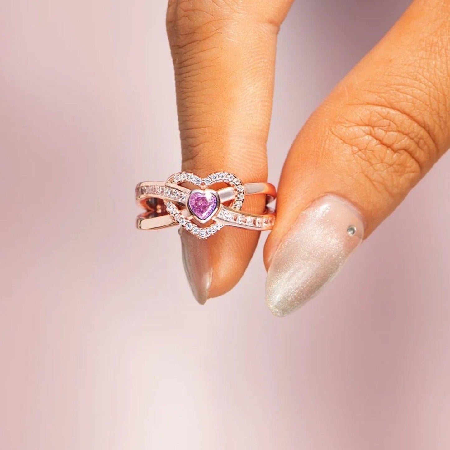 Heart Shape Zircon 925 Sterling Silver Ring Carauana Store