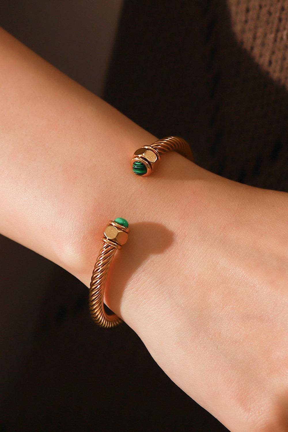 Stainless Steel Twisted C-Shaped Bracelet Carauana Store
