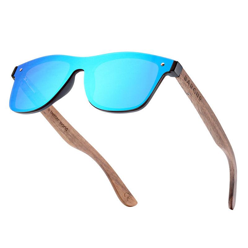BARCUR Walnut Sunglasses Polarized Carauana Store