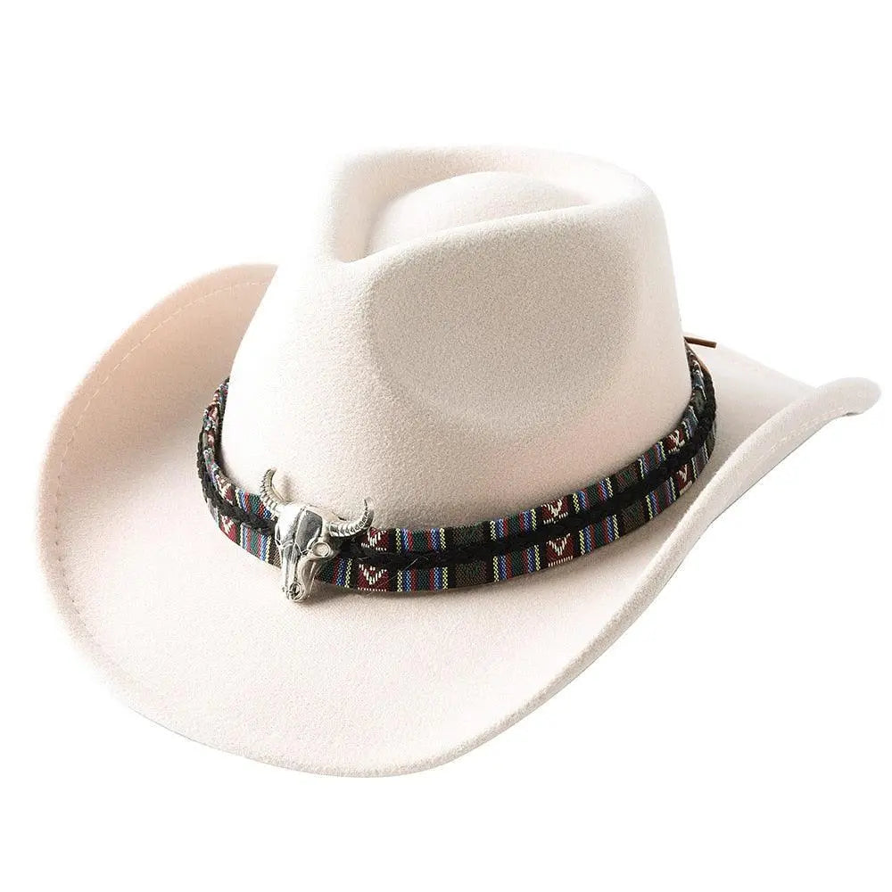 Cowboy hat monochrome felt Men and Women Carauana Store