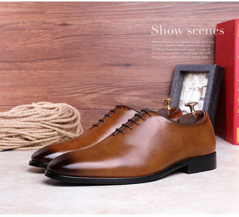 DESAI Men Business Dress Soft Genuine Leather Fashion Mens Comfortable Oxford Shoes Carauana Store