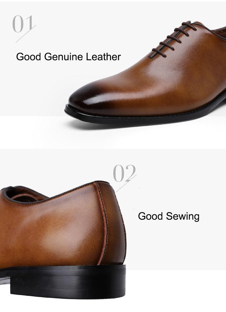 DESAI Men Business Dress Soft Genuine Leather Fashion Mens Comfortable Oxford Shoes Carauana Store