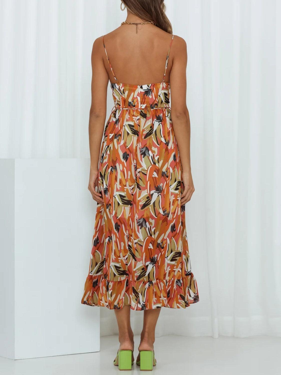 Printed Sleeveless Midi Cami dress Carauana Store