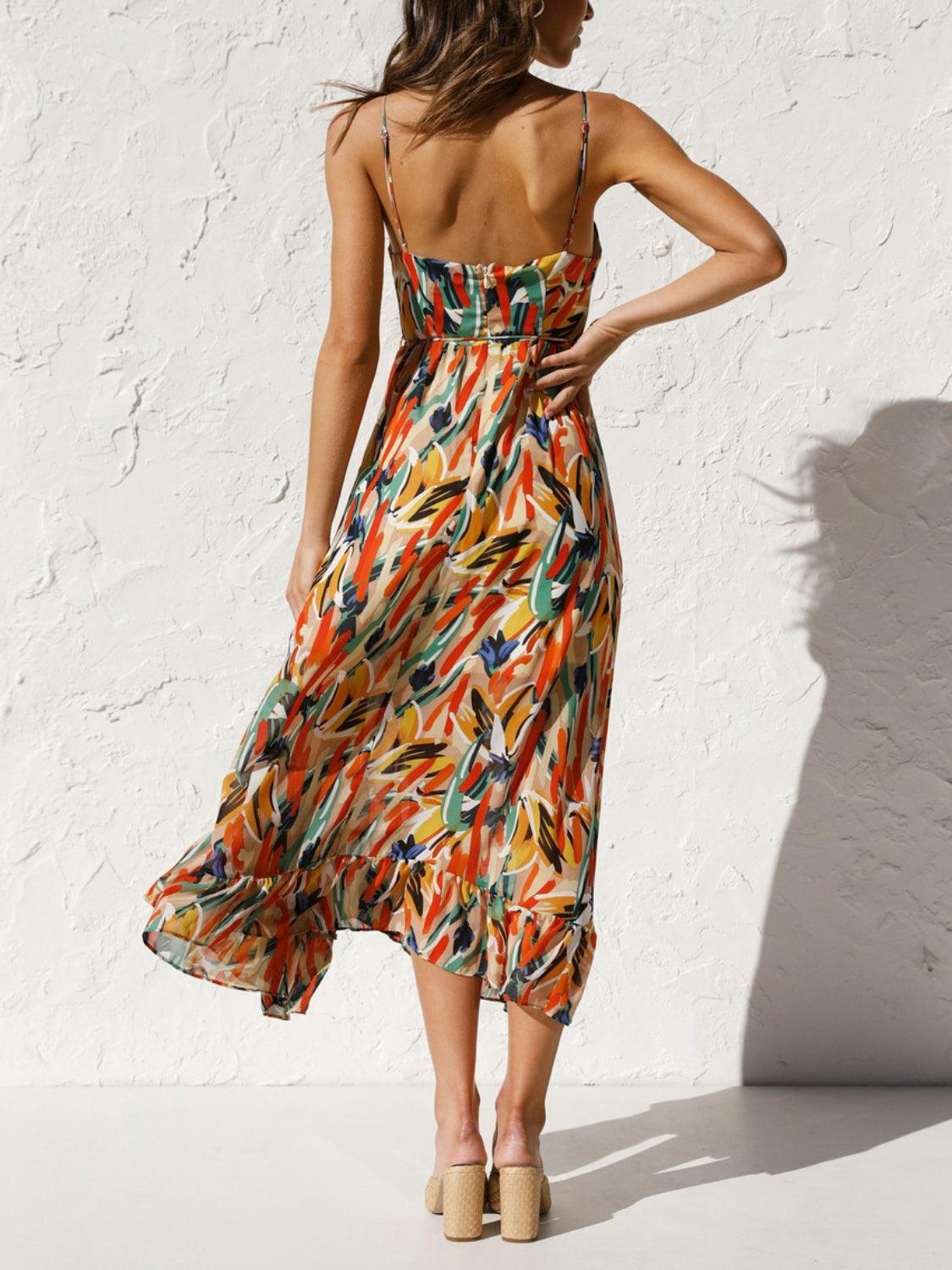 Printed Sleeveless Midi Cami dress Carauana Store