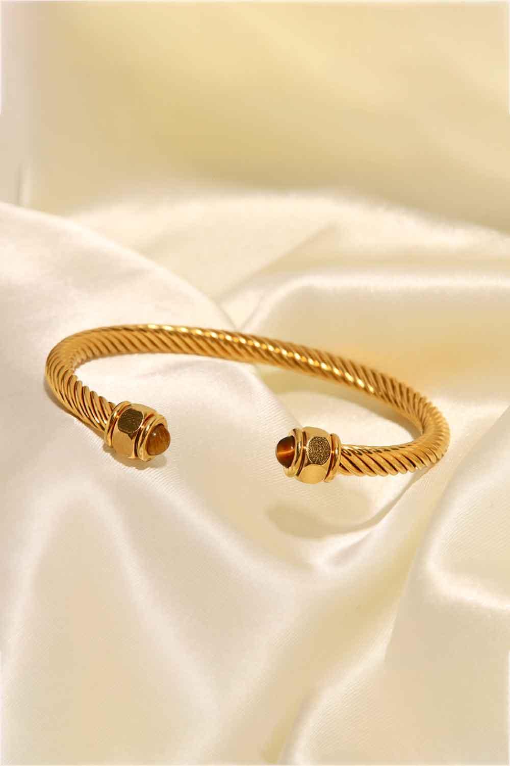Stainless Steel Twisted C-Shaped Bracelet Carauana Store