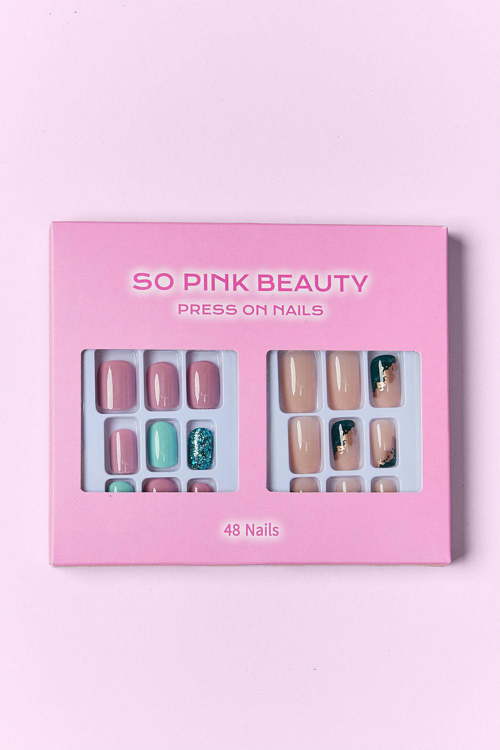 SO PINK BEAUTY Press On Nails 2 Packs Carauana Store