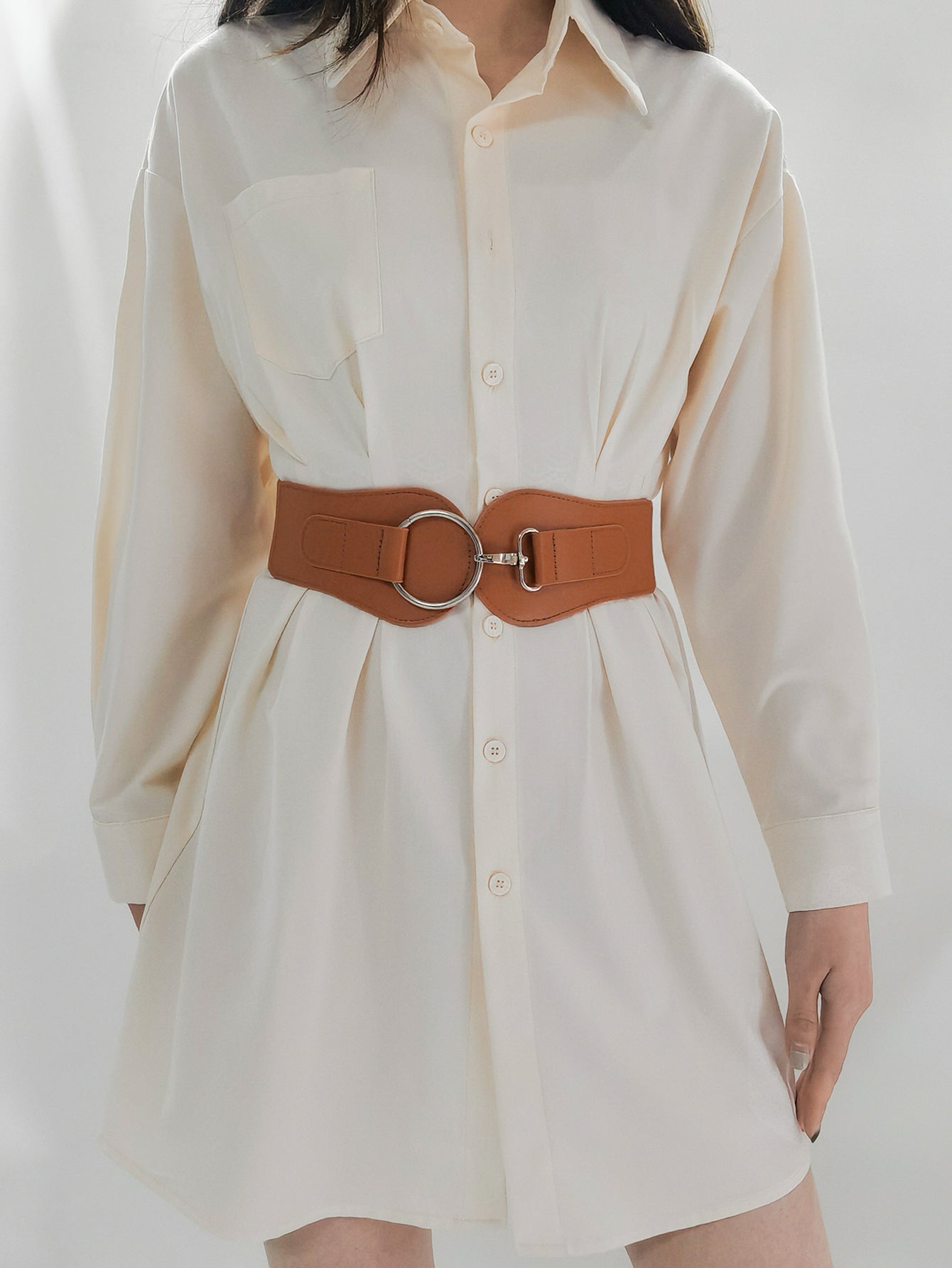 PU Elastic Wide Belt Carauana Store