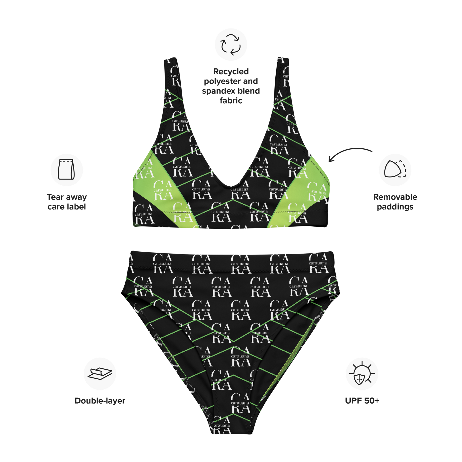 Original CaRaUaNa Costume Sets black Green Carauana Store