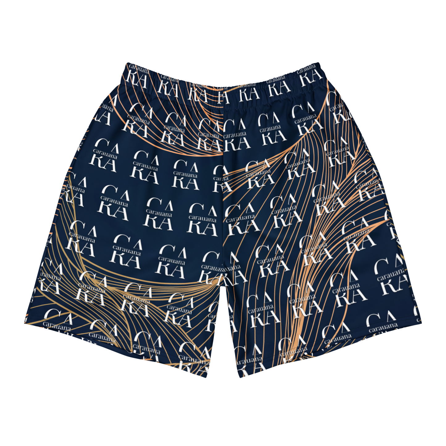 CaRaUaNa Athletic Shorts Unisex blue gold Carauana Store