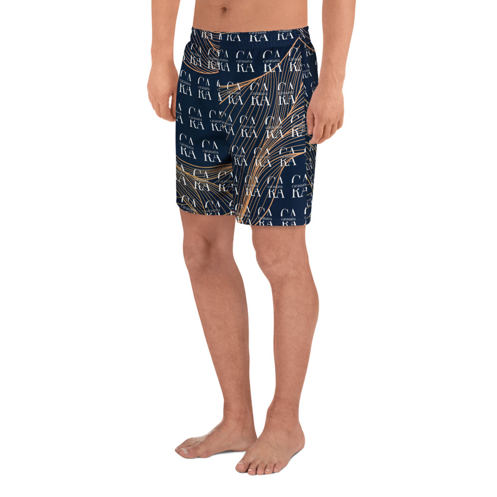 CaRaUaNa Athletic Shorts Unisex blue gold Carauana Store