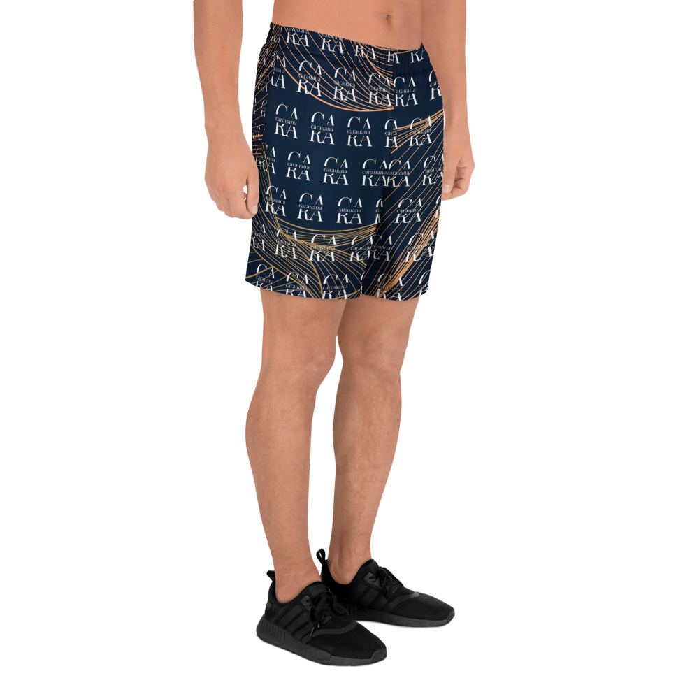 CaRaUaNa Athletic Shorts Unisex blue gold Carauana Store