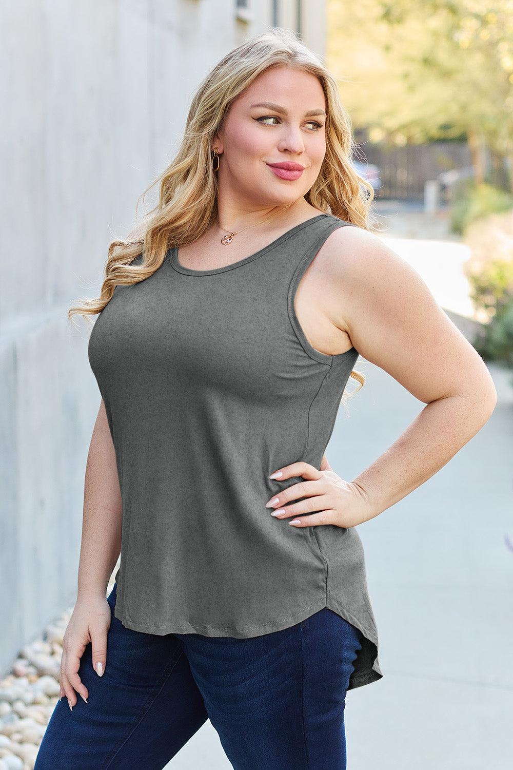 Basic Bae Full Size Round Neck Tank Carauana Store