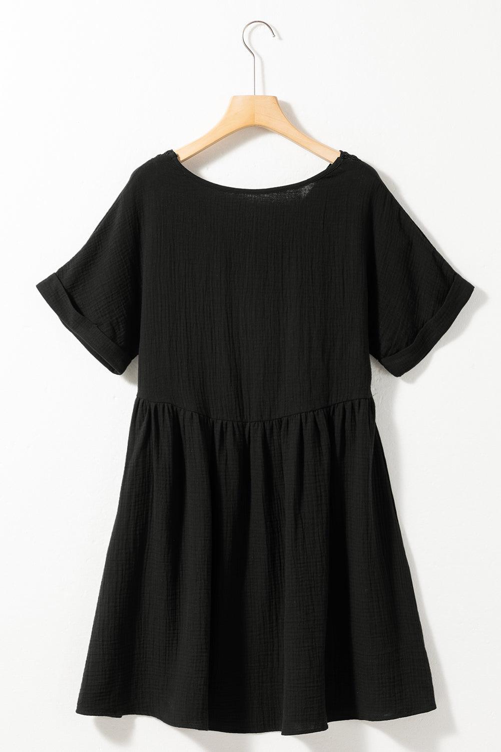 V-Neck Short Sleeve Dress Carauana Store